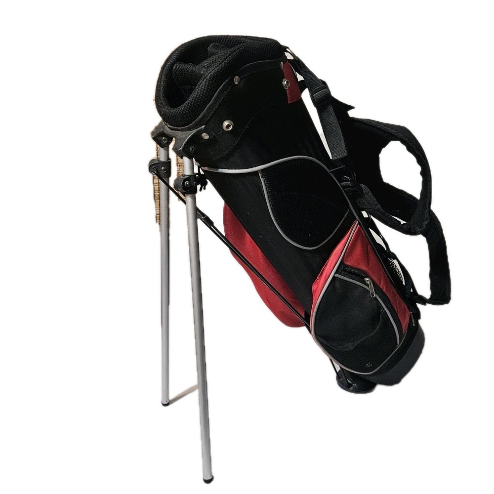 Walter Hagen Golf Bag JR Junior With Stand & Hood Red/Black-Hager‎ R